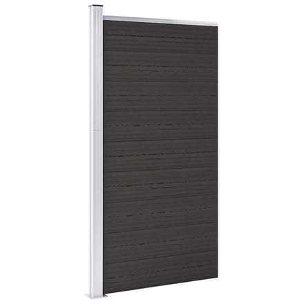 vidaXL - Schuttingpaneel - 95x186 - cm - HKC - zwart