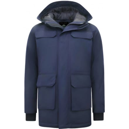 Lange Winterjas Heren - Parka Jas Heren - 7169 - Blauwe Jas