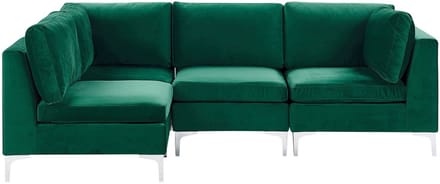 EVJA - Hoekbank - Groen - Rechterzijde - 235 cm - Fluweel