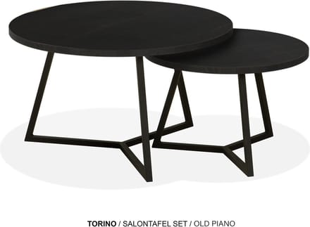 Maxfurn - Set ronde salontafels | Zeer krasvast | Kleur: old piano