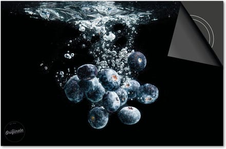 Inductie beschermer 71x52 - afdekplaat inductie mat - Dietrix Kookplaat beschermer - Base - Splash - Blauwe Bessen