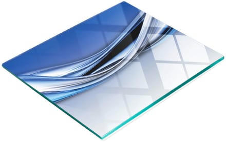 Keukenplank van gehard glas met abstracte golfmotieven, 60x52 cm