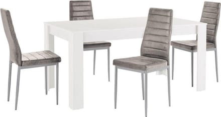 Lynn&Kate-Eetset - 160 cm - Lichtgrijs