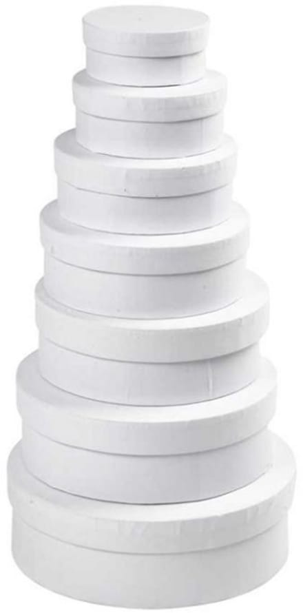 Creativ Company Ronde Dozen Set 7 stuks h: 4-7 cm d: 8.5-21.5 cm