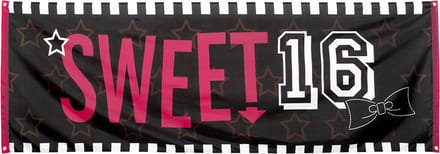 Boland - Polyester banner 'Sweet 16' - Geen thema