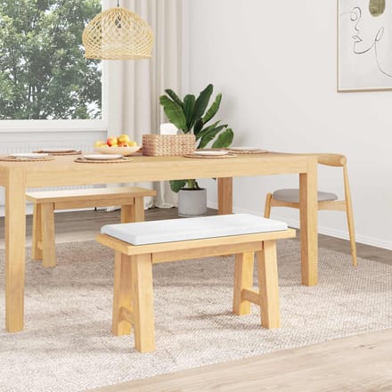 vidaXL - Bankkussen - Stof - Wit - Diepte - 35 - cm