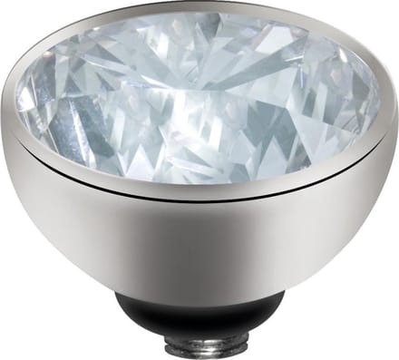 MelanO Twisted Zirkonia Zetting - Zilver/Crystal - 6mm