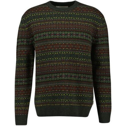 Gant Trui Fair Isle Knit Crew Neck Deepest Green / male