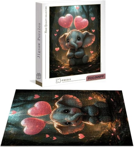 Olifant Puzzel - Jigsaw Puzzels Volwassenen - Ontspanning Thuis - Premium Kwaliteit Hout - 122 x 81 cm