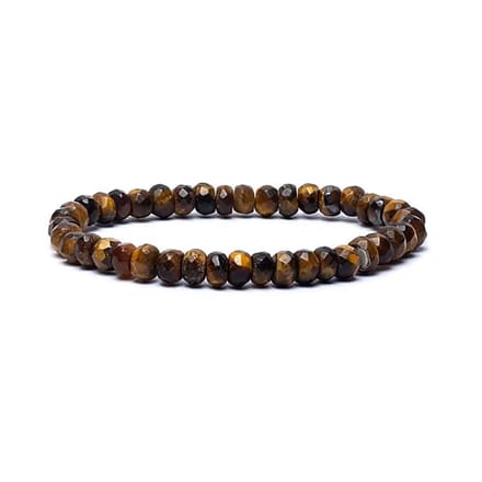 Yogi & Yogini - Armband - tijgeroog - facet - AA kwaliteit - elastisch