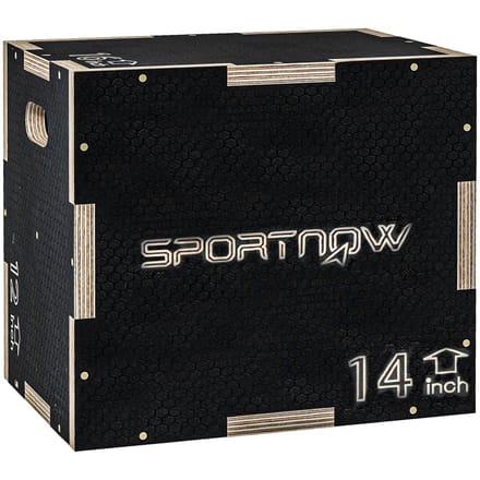 Sportnow Springbox-Beukenhout-40,5L x 35,5B x 30,5H cm-Zwart