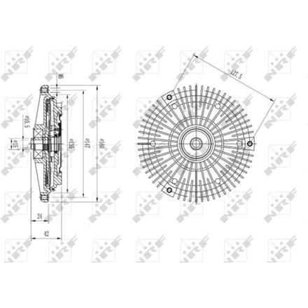 Koppeling, radiatorventilator NRF 49583