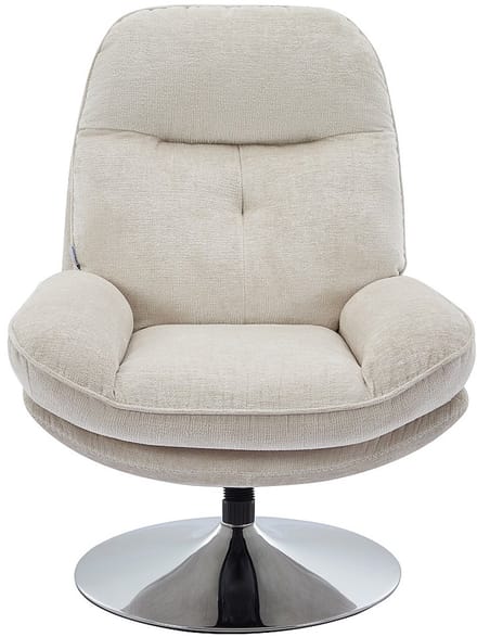 Vente-unique Draaifauteuil van beige getextureerde stof - ILMACA