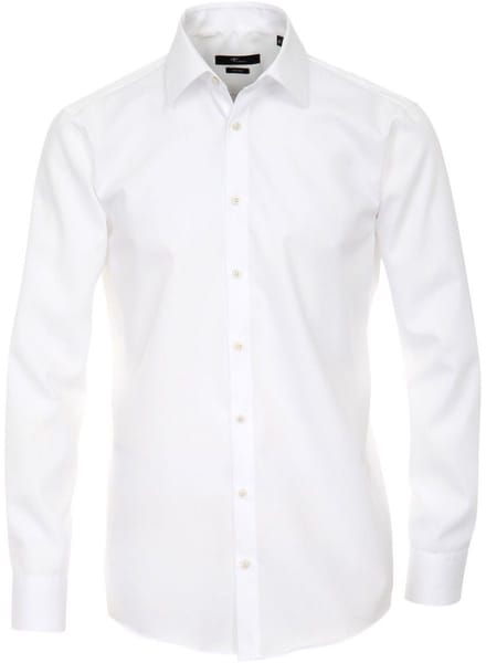 Venti - Heren Overhemd - Poplin - Strijkvrij - Regular fit - Wit