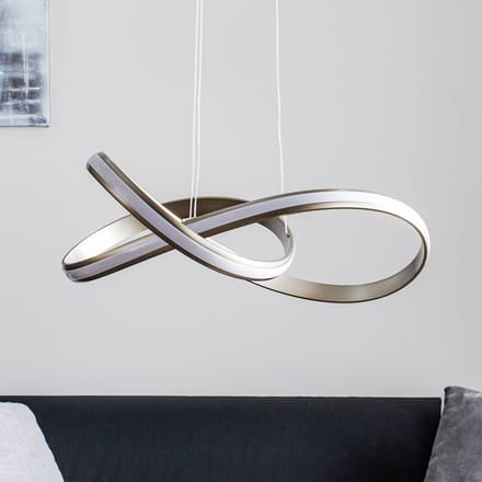 Paul Neuhaus LED-hanglamp Melinda, 30W, dimbaar, staalgrijs