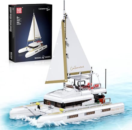 Grote Zeilboot Bouwset met Blokken, Technisch Model Speelgoed