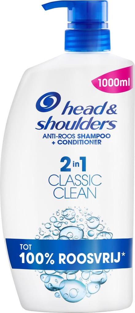 HEAD&SHOULDERS Head & Shoulders Classic 2-in-1 Anti-Roos Shampoo + Conditioner - 1000ml - Pomp