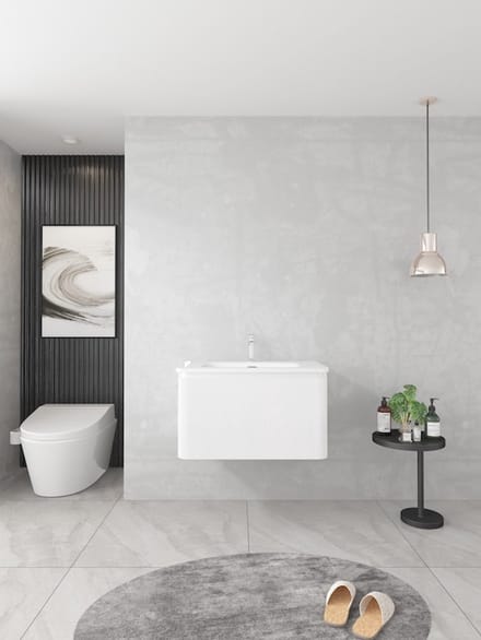 LINEA UNO - Virka 100 - Glans wit - Badmeubel - - 301703