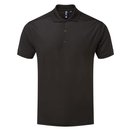 Premier Heren Coolchecker Poloshirt (Zwart)