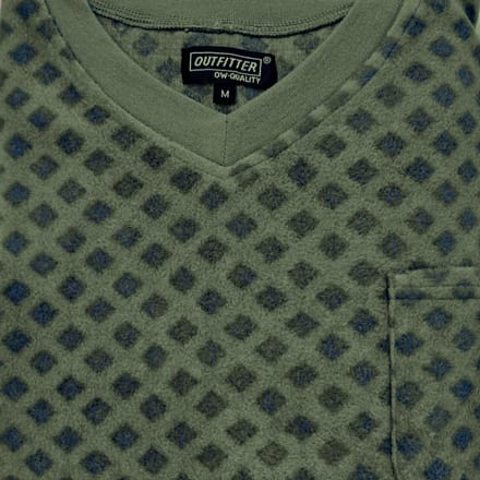 Outfitter heren pyjama - fleece - maat S - Wafel - army