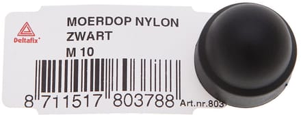 Deltafix - Moerdop m8 nylon zwart