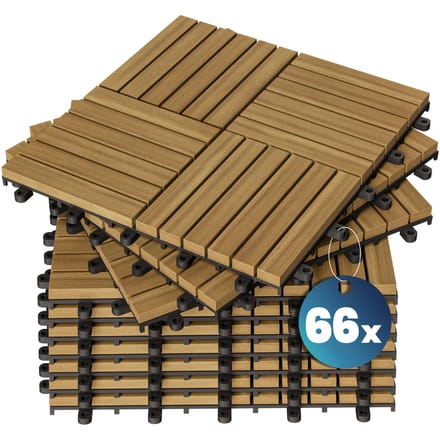 Casaria Vlondertegel – 66 Stuks 6m² – Acacia – 30x30cm – Mozaïek
