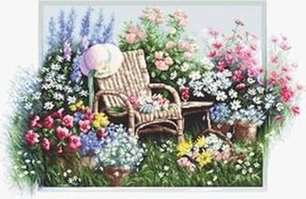 Borduurpakket BLOOMING GARDEN - LUCA-S B2344