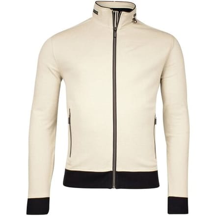 Baileys Vest Sweat Cardigan Zip Two-Tone Oxford Doubleface Jacquard Interlock Beige / male