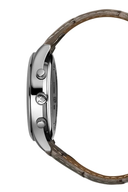 Orphelia Regal OR31802 Horloge - Leer - Grijs - Ø 38 mm