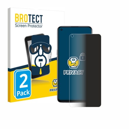 BROTECT - privacy screenprotector voor realme GT Master Edition - Folie Beschermfolie Blauwlichtfilter 2 Stuks