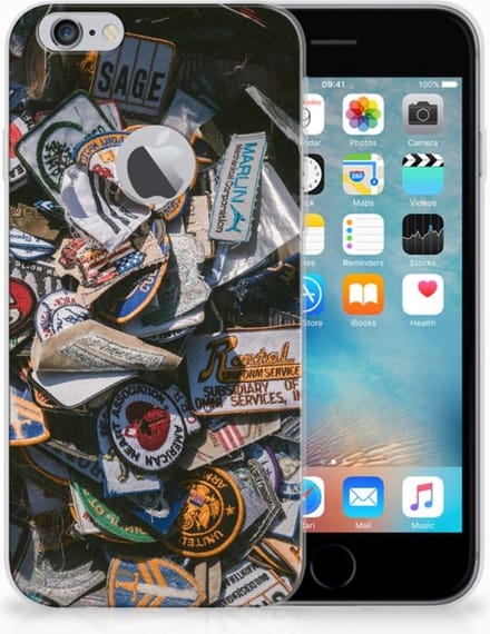 Back Cover voor Apple iPhone 6 Plus | 6s Plus Siliconen Hoesje met foto Badges