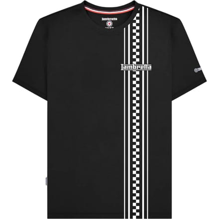 Lambretta Heren Gestreepte Twee Kleur T-Shirt (Zwart)