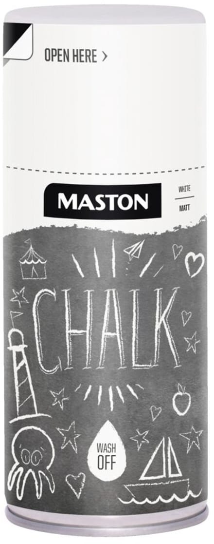 Maston Chalk Paint - Mat - Krijtverf - Wit - 150 ml - spuitbus verf