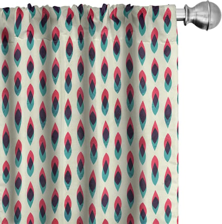 ABAKUHAUS Geometrische Curve – Gordijnset 2x75x175 cm – Microvezel