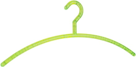 [Set van 5] Moderne kunststof design garderobehangers / jashangers transparant neon groen (bubbel effect)