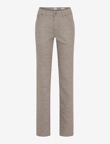 Brax Heren Jeans  Style CHUCK BEACH, lichtbruin – taupe, maat 40/34