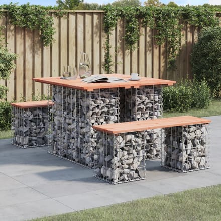 vidaXL - Tuintafel - schanskorfontwerp - 100x102x72 - cm - massief - douglashout