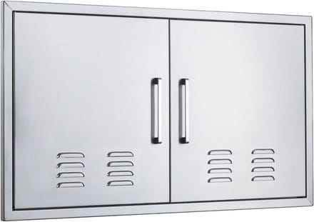 Buitenkeukendeur - BBQ deur - Buiten koken - Geventileerd ontwerp - 36" B x 21" H - Zilver