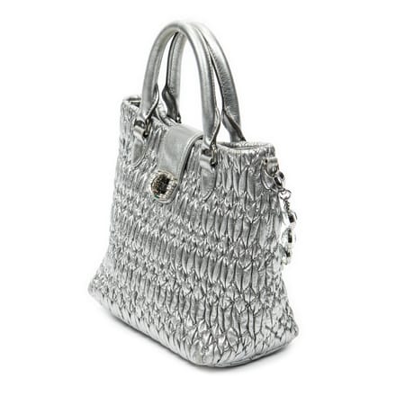 Small Turn Lock Crystal Tote  Handtas