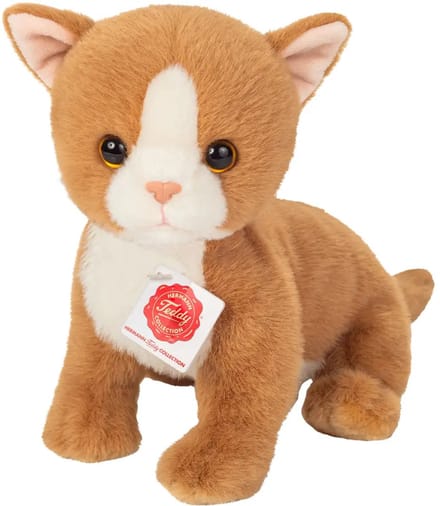 Knuffel Kat Kitten Rood 24cm