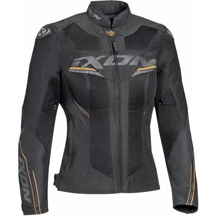 Ixon Draco Lady Antraciet Zwart Goud Textiele Motorjas - Jas