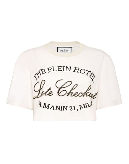 Cropped T-Shirt Late Checkout Crystal