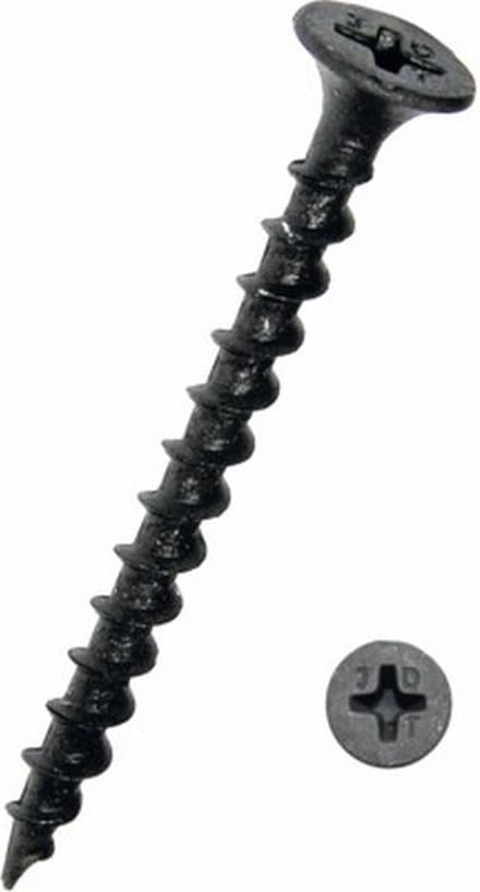 Gipsplaatschroef zwart 3.5 x 45 mm. lang. 100stuks. Deltafix.