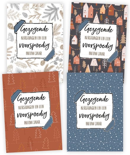 Voordeelpakje 12 kerstkaarten  serie 3