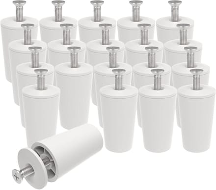 Rolluik Stoppers - Bufferstoppers - Schade voorkomen - Verbeterde uitvoering - 40 mm schroef - Wit