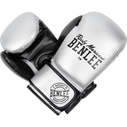 Benlee Carlos Leer Kunstmatige Bokshandschoenen Zilver 8 oz