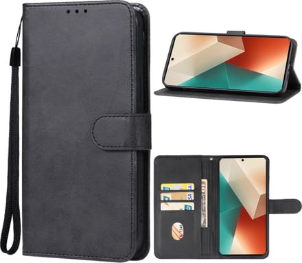 Zwart agenda book case hoesje - Xiaomi Redmi Note 13 4G