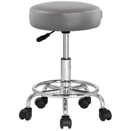 Rolkruk - Hoogte Verstelbaar 360° Draaibaar - 51-65cm Zithoogte Grijs