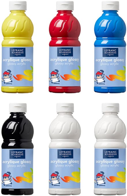LEFRANC & BOURGEOIS acrylverf glanzend, 500 ml, gekleurd