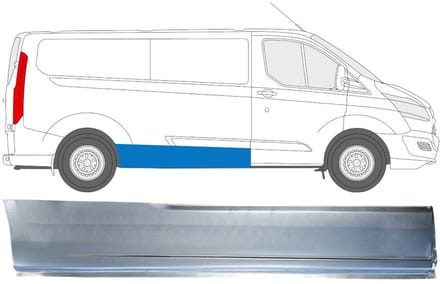 Plaatwerkdeel zijpaneel voor Ford Transit Custom 2013-2023 / Rechts